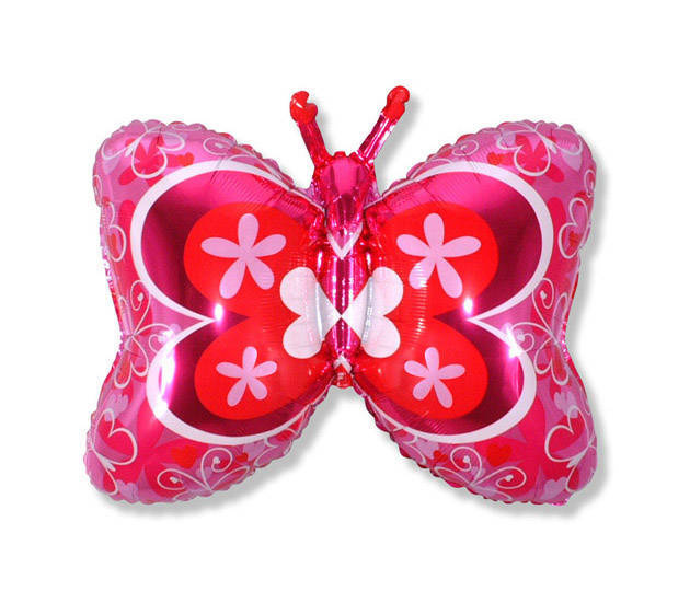 Motyl w kwatki balon foliowy 24'' 