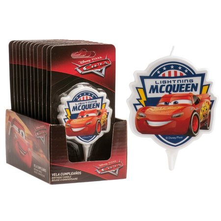 Świeczka urodzinowa na tort Auta McQueen 7,5 cm