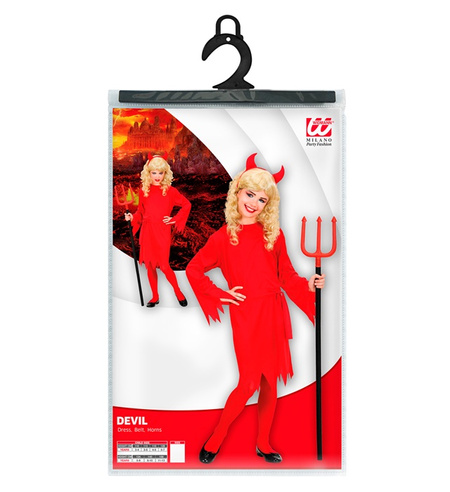 Diablica strój dla dzieci czerwona sukienka