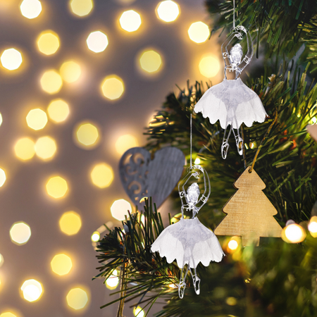 Zawieszki na choinkę bombki baletnice 2 szt.