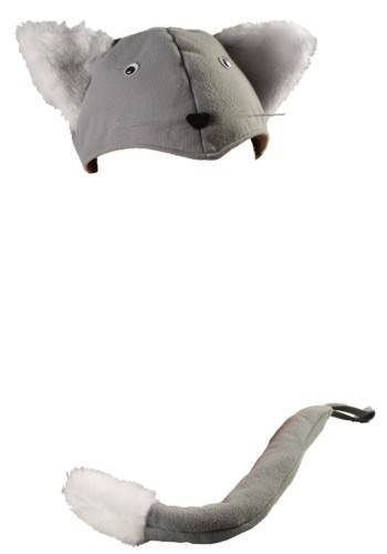 Przebranie KOT czapka i ogon szary