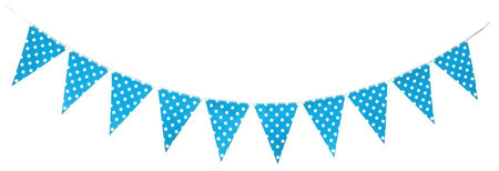 Girlanda papierowa flagi w kropki 220 cm