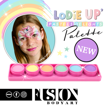 Farby do twarzy Paleta FUSION Body Art Lodie Up Pastels Delights