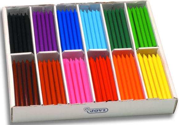 Kredki plastikowe 12 kolorów 300 sztuk okrągłe Plasticolor JOVI