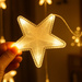 Lampki wiszące girlanda kurtyna świetlna gwiazdki
