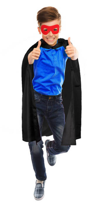 Peleryna dla dzieci czarna 80 cm