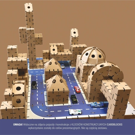Klocki konstrukcyjne tekturowe do samodzielnego złożenia DROGA Cardblocks
