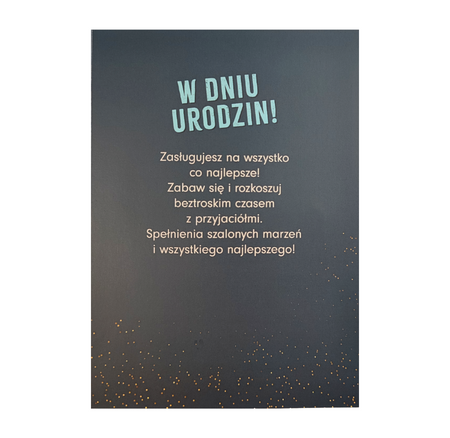 Kartka urodzinowa Spełnij Swoje Marzenia Karta Kredytowa - niebieska