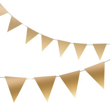 Girlanda papierowa flagi Glamour złota lub srebrna 300 cm