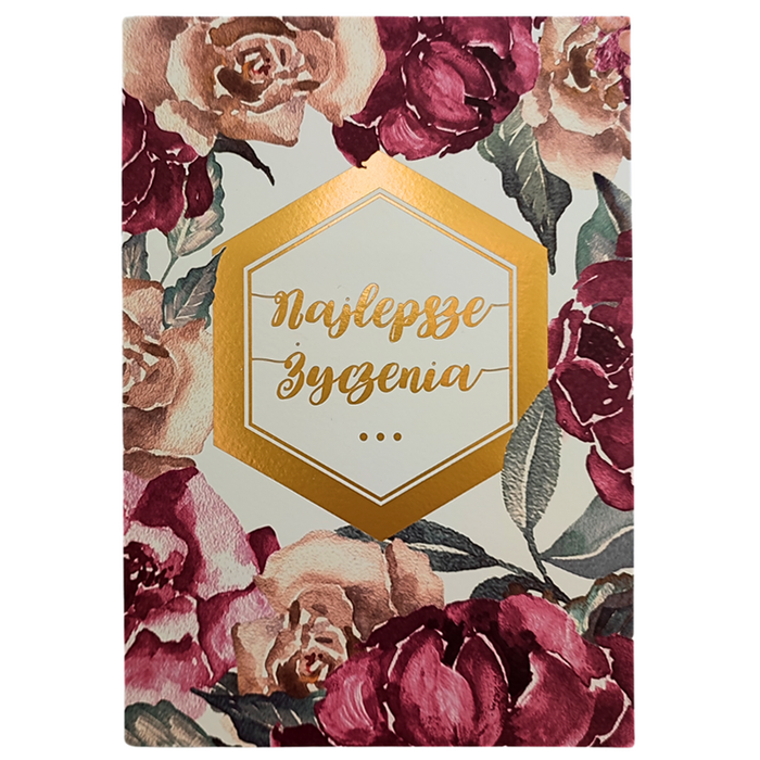 Kartka okolicznościowa w kwiaty uniwersalna Najlepsze Życzenia