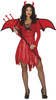 Strój dla dorosłych Diablica ze skrzydłami sukienka