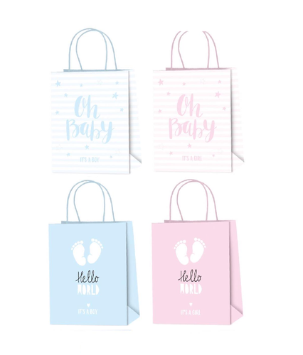 Torebka prezentowa 26 x 32 cm baby shower różne wzory