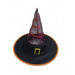 Kapelusz czarownicy wróżki czarno pomarańczowy z klamrą i sprężyną