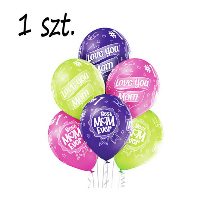 Balony Best Mom Dzień Matki 12" 1 szt.