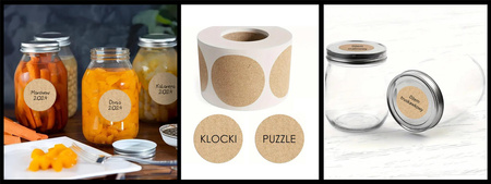 Naklejki na rolce okrągłe CRAFT średnica 3,8 cm 100 szt.