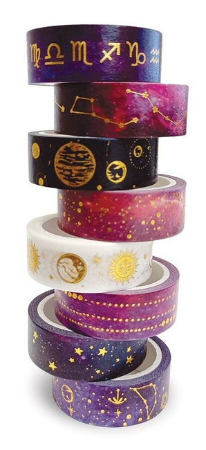 Taśma dekoracyjna samoprzylepna Galaxy Kosmos mix wzorów 5m 1 szt.
