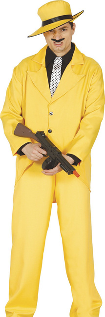 Strój męski Gangster żółty Maska