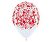 Balony Sempertex Podwójne Serca 12'' 50 szt Mix biało-czerwony