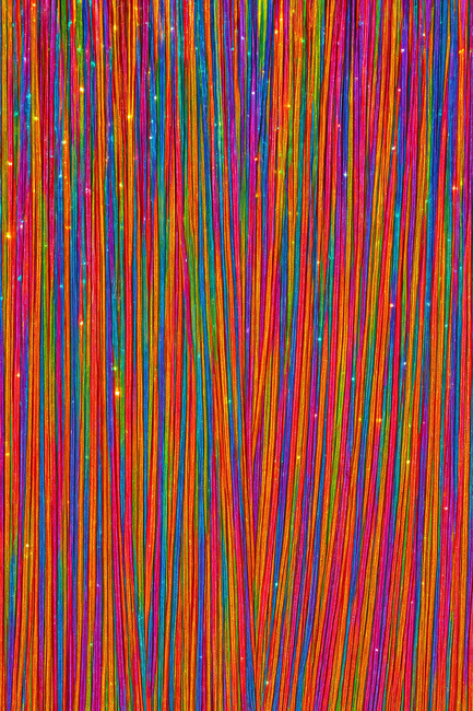 Włosy syntetyczne pasemka brokatowe multikolor 50 cm x 3 szt.