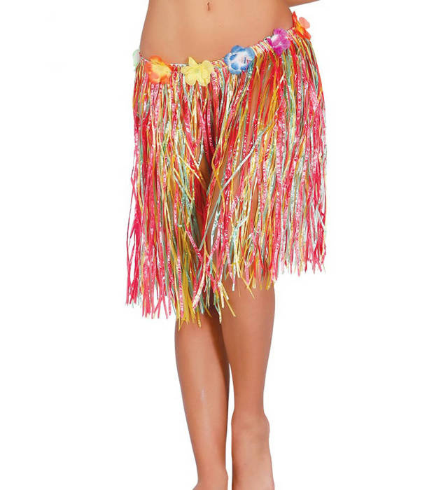 Spódnica hawajska 55cm MULTICOLOR