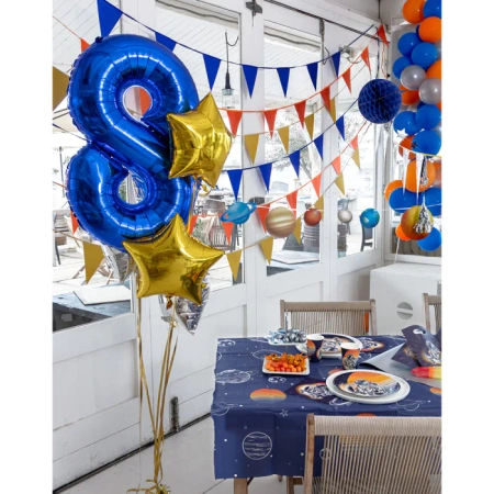 Baner urodzinowy girlanda Happy Birthday kosmos 250 cm