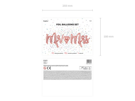 Napis z balonów MR MRS na wesele balon foliowy