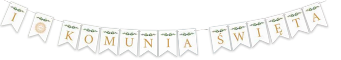 Baner girlanda I Komunia Święta 300 cm
