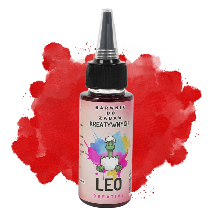 Barwnik w płynie CZERWONY - 50 ml - Leo Creative