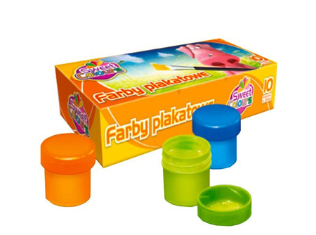 Farby Plakatowe 10 kolorów OTOCKI 10x20 ml Szkolne