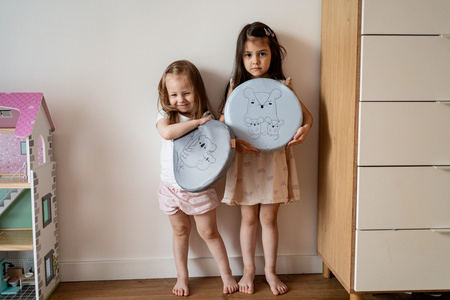 Poduszki ekoskóra ZWIERZĄTKA Rodzinki 3 cm 1 szt. AKSON