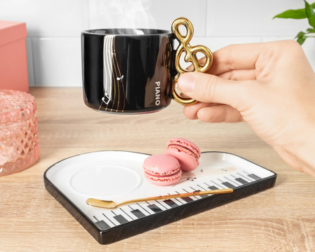 Zestaw melomana: Filiżanka ze spodkiem i łyżeczką