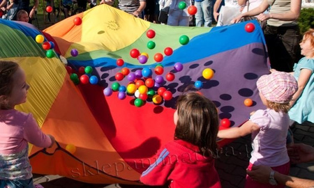 Profesjonalna Chusta Animacyjna AKSON 7 BARW- 1,2m - OUTLET - przesunięty nadruk