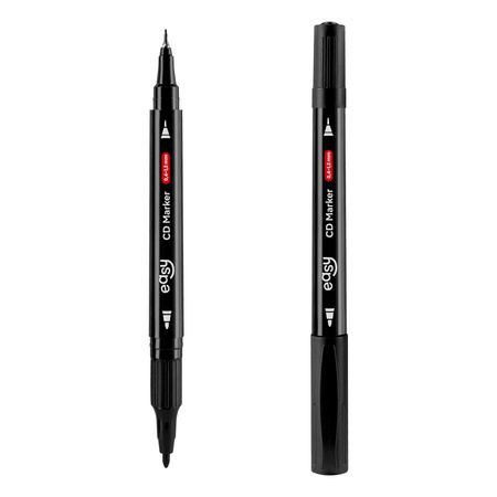 Marker CD dwustronny CZARNY Easy
