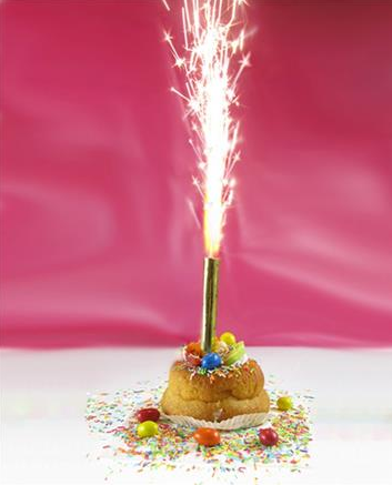 Fontanna tortowa PARTY 12 cm 4 szt. ZŁOTA