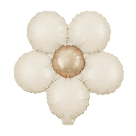 Balon foliowy Kwiat kremowy matowy do girland 45 cm 3 szt.