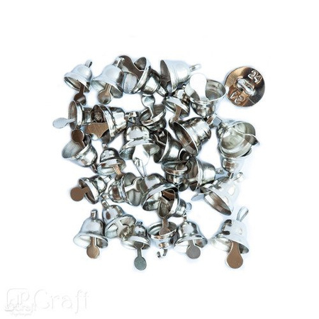 Dzwoneczki metalowe srebrne 30 szt.