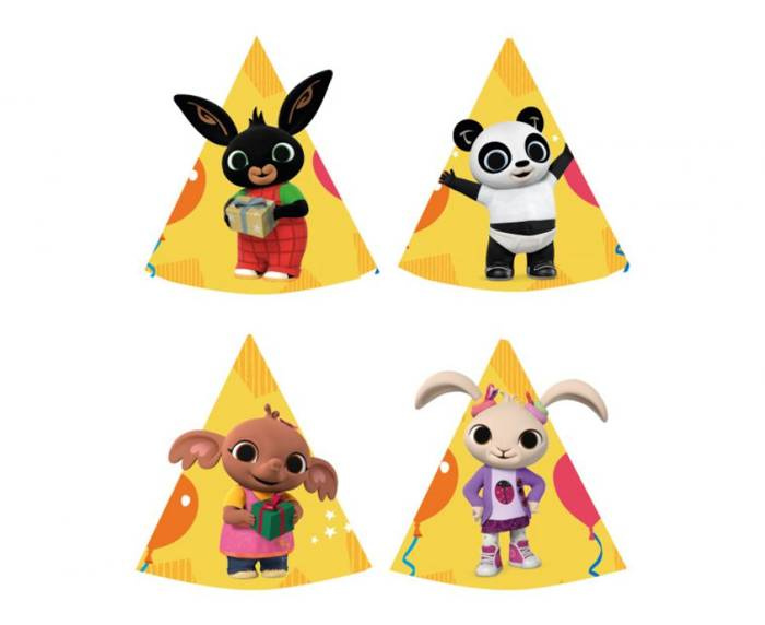 Czapeczki papierowe KRÓLIK BING 8 szt.