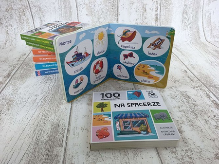 100 PIERWSZYCH SŁÓWEK. NA SPACERZE KSIĄŻKA KAPITAN NAUKA