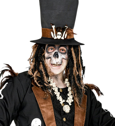 Naszyjnik czaszki i kości na Halloween