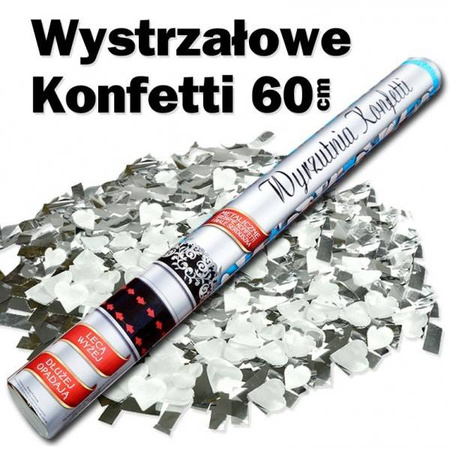 Wystrzałowe Konfetti pneumatyczne Tuba 60 cm metaliczne