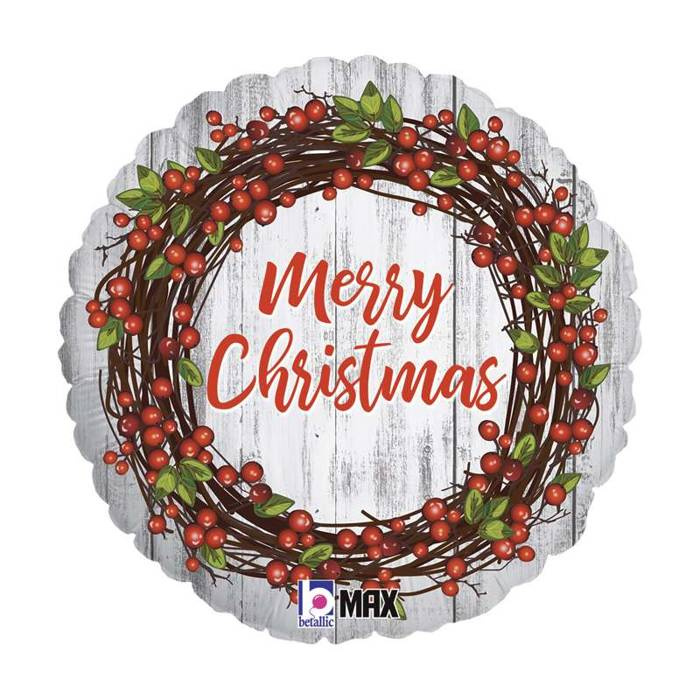 Balon foliowy okrągły Merry Christmas 18 cali