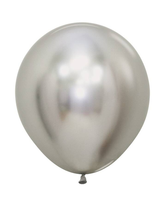 Balony Sempertex Chrome Shiny Reflex Silver 18 cali 1 szt.