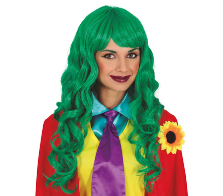 Peruka zielona dluga damska Joker