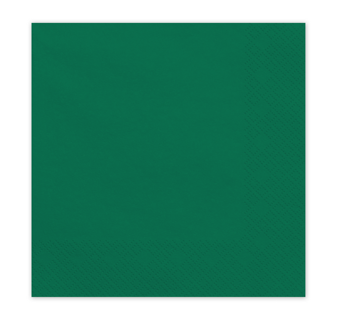 Serwetki gładkie 33 x 33 cm 20 szt. ciemny zielony