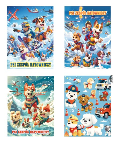 Torebka prezentowa Psy Pieski Psi Patrol 32x26x12,5 cm mix wzorów.