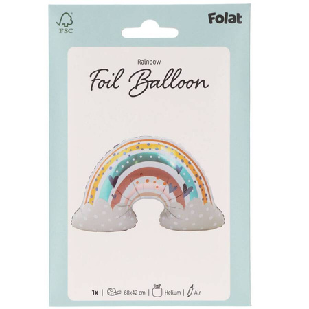 Balon foliowy tęcza 68 x 42 cm