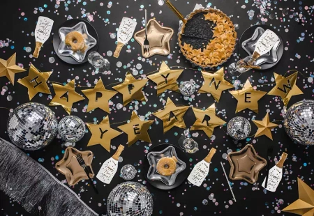 Serwetki na Sylwestra Happy New Year BUTELKA szampan 19 cm 20 szt.