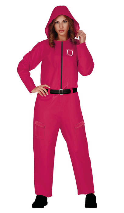 Strój damski kombinezon z kapturem "Squid Game"