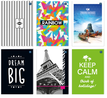 Zeszyt A4 60 kartkowy gładki 510 - mix wzorów