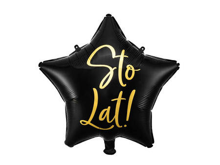 Gwiazdka Sto lat balon foliowy 40 cm różne kolory